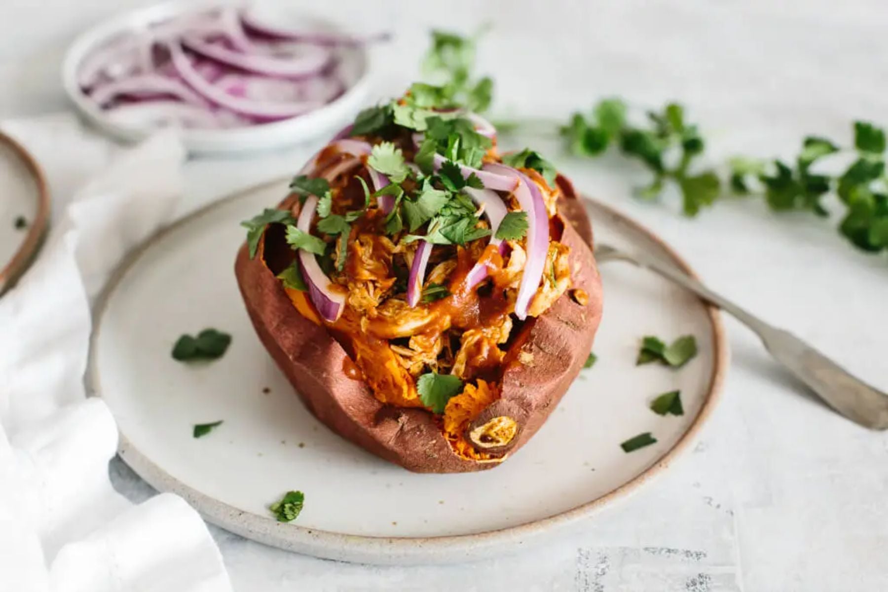 BBQ Pulled Chicken Stuffed Sweet Potatoes Recipe – Urban Smokehouse